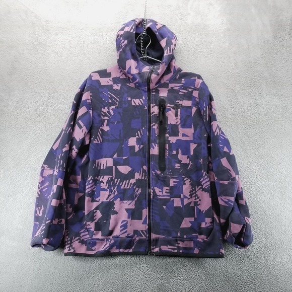 Nike Other - Nike Jacket Mens L Purple Tech Fleece Windrunner Full Zip Hooded‎ Zip Pockets